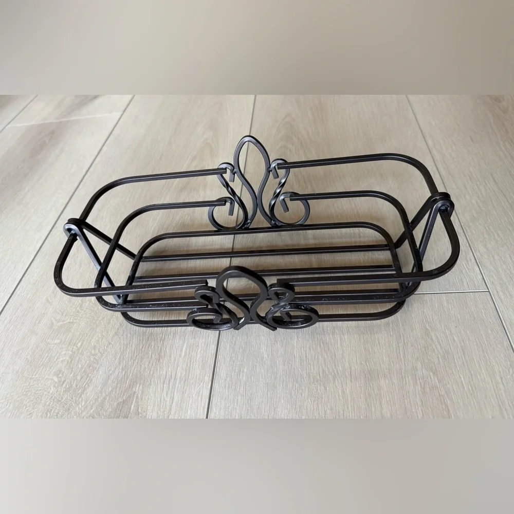 Oil Rubbed Bronze Colored Metal Bath or Bread Basket
